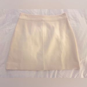 Cream/Beige Wool Mini Skirt